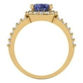 thumbnail image 4 of 2.78ct oval cut blue tanzanite 14k yellow gold halo Bridal Wedding Engagement Promise Anniversary Ring for Women size 11, 4 of 7