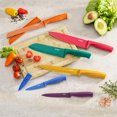 thumbnail image 5 of JoyJolt 12 Piece Kitchen Knives Set - 6 Stainless Steel Kitchen Knife Set with Blade Guards - Chef Knife, Bread Knife, Slicer Knife, Santoku Knife, Utility Knife, Paring Knife - Multi-Colored, 5 of 7