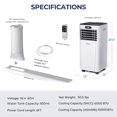 thumbnail image 4 of Costway 10000 BTU Portable Air Conditioner w/ Remote Control 3-in-1 Air Cooler w/ Drying, 4 of 10