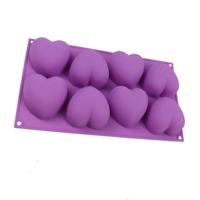 Naiovety Molde de silicona para hornear, herramientas de modelado de postres para el Día de San Valentín, moldes de Chocolate en forma de corazón con Cocina y Comedor Violeta Naiovety HA062183-02B