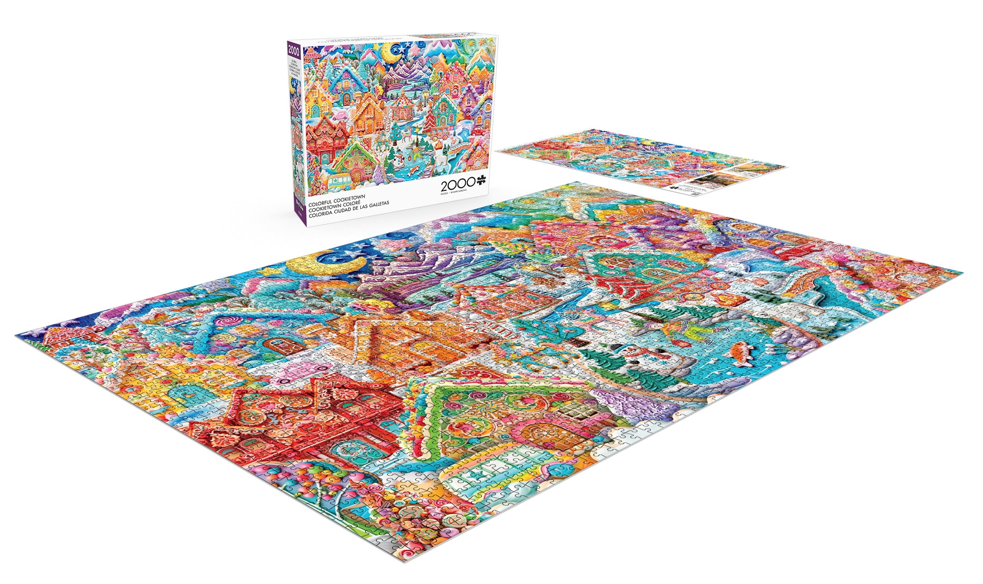 Buffalo Games 2000-Piece Colorful Cookietown Interlocking Jigsaw Puzzle for Adults Ages 14+