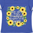 thumbnail image 4 of Inktastic There are so many Beautiful Reasons To Be Happy with sunflower wreath Boys or Girls Toddler T-Shirt, 4 of 5