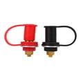 thumbnail image 1 of Car Battery Charger Post, Remote Battery Charger Post Brass Stable Strong Rustproof 1 Pair Black Red 3/8 Inch Stud  For Boats For Trucks, 1 of 8