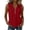 Red, variant on Women's Ribbed Quarter Zip Tank Top Collared Sleeveless Solid Color Casual Basic Top