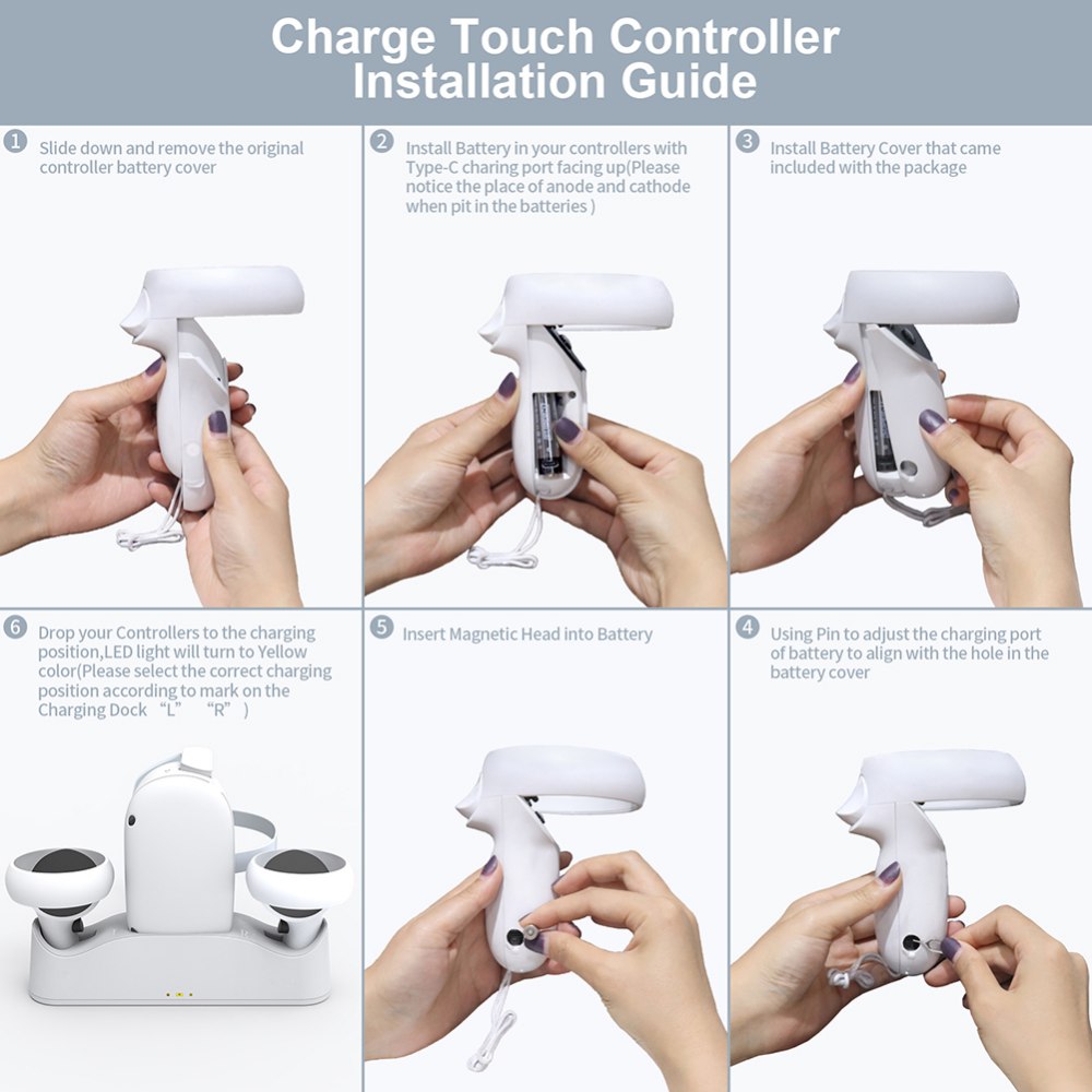 Charging Dock Set For Oculus Quest 2 Headset Stand And Controller