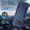 thumbnail image 5 of Dteck Case for Google Pixel 9A ,Shockproof Soft TPU Inner Layer and Hard Outer Back Cover Double Layer Design Phone Case,Blue, 5 of 7