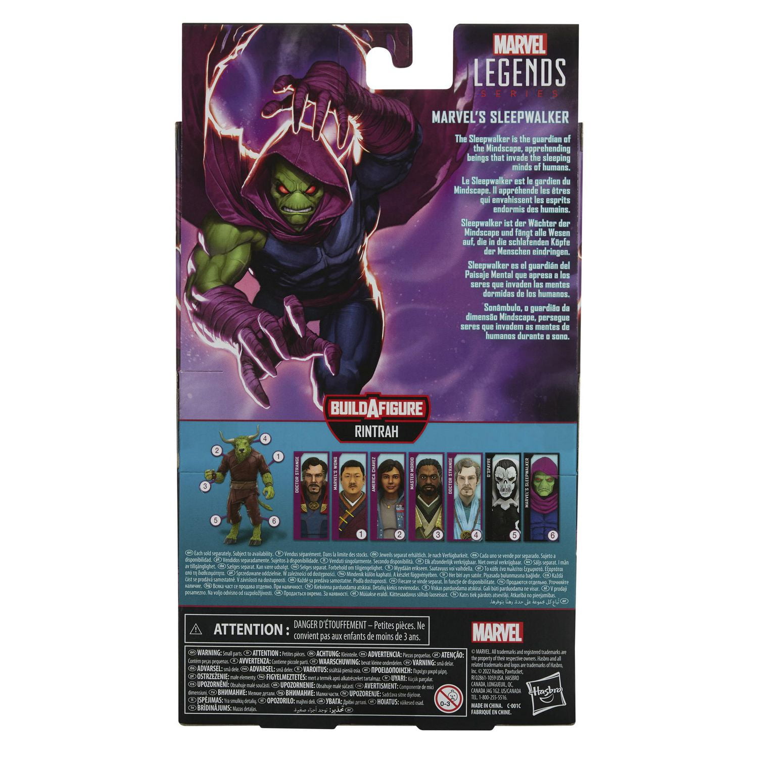 Marvel Legends Series Doctor Strange in the Multiverse of Madness, figurine Marvel's Sleepwalker MCU de 15 cm, 2 accessoires, pièce Build-A-Figure