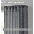 thumbnail image 3 of THD Charlotte Faux Linen Semi Sheer Light Filtering Transparent Back Tab Rod Pocket Lightweight Window Curtains Drapery Panels Bedroom, Dining Room & Living Room, 2 Panels, 3 of 4