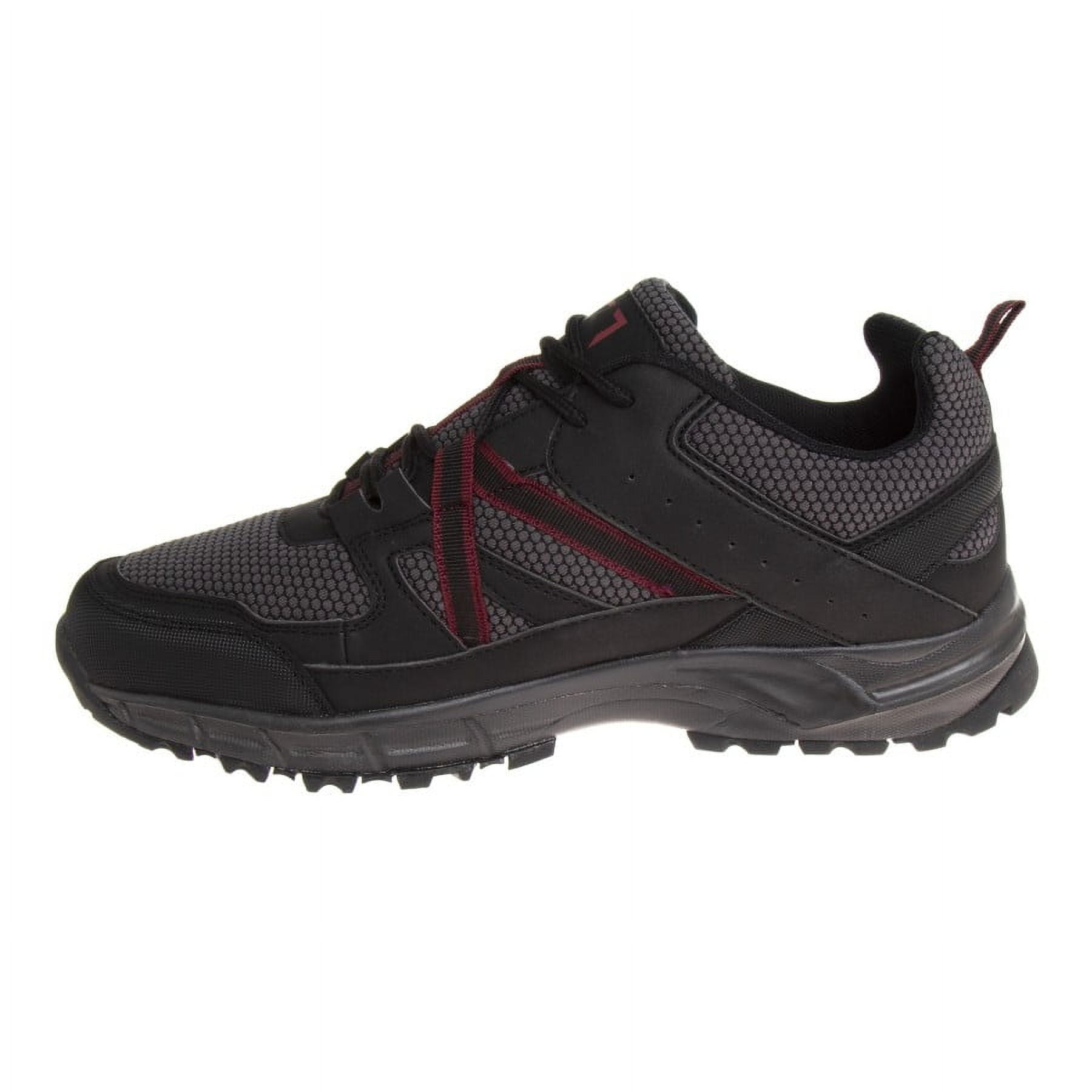 Avalanche Men Hiking Shoes - Black Red, Size: 10.5