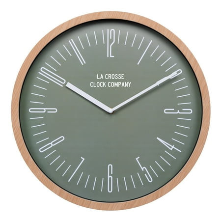 La Crosse Clock 16 inch Ellwood Analog Quartz Wall Clock, 404-3041D