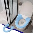 thumbnail image 4 of Soft Thicker Warmer Toilet Seat Cover | Washable Reusable Fiber Cloth Pads | Easy Installation & Cleaning | Snaps Fixed Stretchable Design | Universal Fit for Round & Elongated Toilets, 4 of 8
