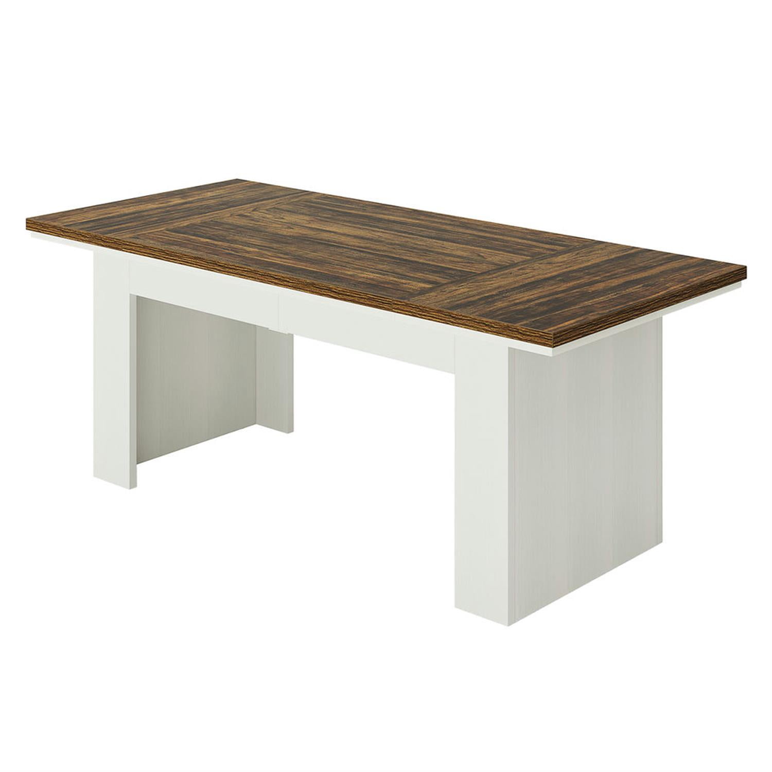 Demi Bonn 63" Wood Executive Computer Desk, Modern Duty Study Writing Gaming Table for Home Office, Brown