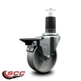 thumbnail image 2 of 4 Inch Semi Steel Swivel 1-5/8 Inch Expanding Stem Caster with Brake SCC, 2 of 2