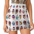 thumbnail image 3 of 2024 Cupcake And Ice Cream Women's skirt Aesthetic skirts New Fashion Short Skirts Watercolor Cupcake Sweet Dessert Cupcakes, 3 of 7