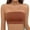 Orange, variant on FUNUONY Strapless Bra for Women, Wireless Non-Slip Padded Bandeau Bra, Seamless Push Up Tube Top Bralette Women's Traceless Large Anti Drop Off One Shoulder Wrapped Chest Wrapped Up Bra Beige L
