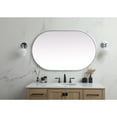 thumbnail image 3 of Elegant Decor Metal Frame Oval Mirror 30x48 Inch in Silver, 3 of 12