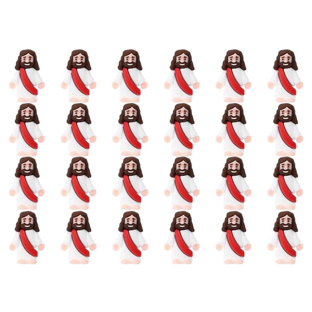 24 figuras de Jesús de Pascua, juguetes, muñeco de Jesús Salvador, regalos Rojo