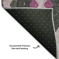 thumbnail image 5 of Addison Rugs Mayfield Premium Machine Washable Transitional Aztec Pink Rectangle Rug, 3' x 5', 5 of 7