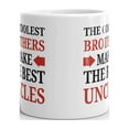 thumbnail image 3 of 11 oz Coolest Brothers Make the Best Uncles Baby Announcement New Uncle Gift White Coffee Mug Tea Cup, 3 of 3