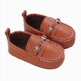 thumbnail image 2 of KPOPLK Toddler Flower Girl Dress Shoes - Girl Ballet Flats Party School Shoes Wedding Size 6,Brown, 2 of 4