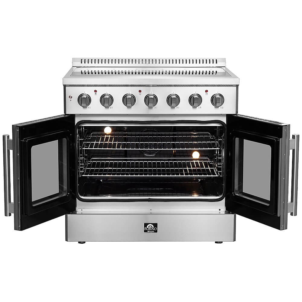 Forno Galiano 36-Inch Freestanding French Door Electric Range, True Convection, Energy Efficient
