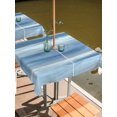 thumbnail image 2 of Outdoor Tablecloth with Umbrella Hole for Patio/Picnic/Party/Camping, Light Blue Grey Waterproof Table Cloth Square Cover Washable, Abstract Art Oil Painting Blue Ombre (54"x 54"), 2 of 9