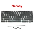 thumbnail image 1 of New Keycaps US UK Spain French Russian For Macbook Pro Retina 13" A1708 Keyboard Keys Replacement key cap 2016 2017 Norway, 1 of 6