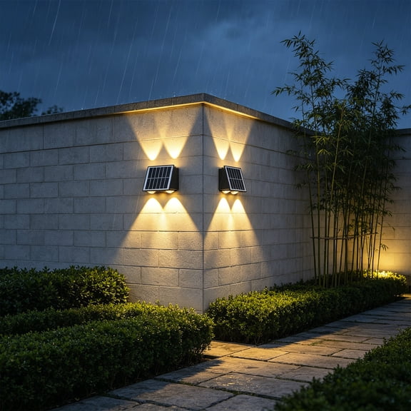 AuroraX Motion Sensor Solar Wall Light Outdoor Solar Lights for Yard Decorative Waterproof Security Wireless LED Patio Garage Porch Lamp Black