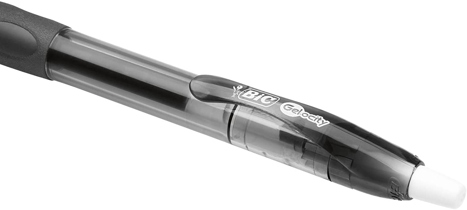 BIC RLCP21-BLK Gelocity Gel Pen Black 2-Pack Medium-0.7mm