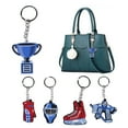 thumbnail image 2 of ZPAQI Cartoon Ice Hockey Pendant Keychain Simple Bag Pendant Winter Sports Keyring, 2 of 14