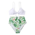 thumbnail image 2 of Womens High Waisted Bikini Set Tie Knot High Waisted Two Piece Swimsuits Bathing Suits, 2 of 5