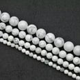 thumbnail image 2 of K-KED Natural White Turquoise Gemstone Round Beads 4mm 6mm 8mm 10mm 12mm 15"-12 mm, 2 of 6