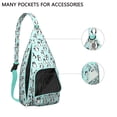 thumbnail image 3 of Penguin Print Sling Backpack - Emperor Penguin & Snow Pattern Shoulder Bag, Water-Resistant Travel Pack for Women & Men, 3 of 4