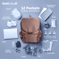 thumbnail image 4 of Jool Baby Diaper Bag Backpack with Changing Pad, Large Capacity, Insulated And Portable, Brown, 4 of 11
