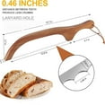 thumbnail image 2 of -Wooden Bread Bow Knife, Serrated Sourdough Cutter, Premium Stainless Steel Serrated Saw Bread Cutter, Bagel Slicer Knife for Homemade Bread, Bagels, Baguettes and More, Sourdough knife, 2 of 6