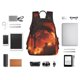 thumbnail image 4 of Balery Fiery Dragons Castle Attack Mochila ligera para hombre y mujer: duradera e impermeable, ideal para la escuela, el trabajo, viajes y uso diario., 4 of 7