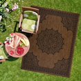 thumbnail image 4 of Outdoor Rug  Modern Area Rugs For Indoor And Patios Kitchen Hallway Mats Washable Porch Deck Outside Carpet (6 X 9 Medallion Nut Brown), 4 of 9