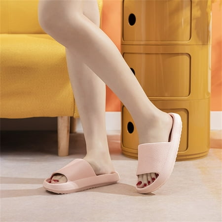

LnjYIGJ Slippers for Women Woman Massage Shower Bathroom Open Toe Super Thick Sole SandalsSuper Soft Home Slippers