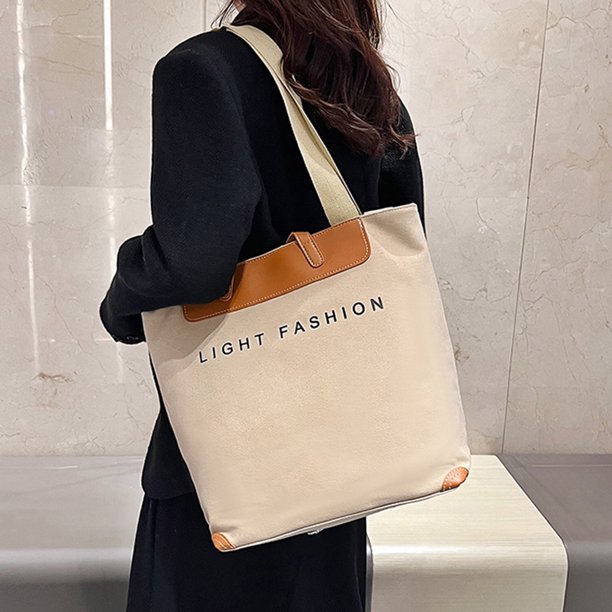 Bolso de lona unisex Bolso de hombro de viaje con cremallera Bolso de compras al aire libre de gran capacidad