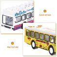 thumbnail image 2 of 4pcs Kids Bus Toy Bus Model Pulling Back Car Toy Simulation Bus Toy Gift 1:60, 2 of 2