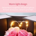 thumbnail image 3 of Caja De Joyería Con Flor De Jabón Con Lámpara Caja De Joyería Rosa Con Flor De Jabón Romántica Para El Día De San Valentín Aniversario Boda Cumpleaños Speravity HA020024-00, 3 of 5