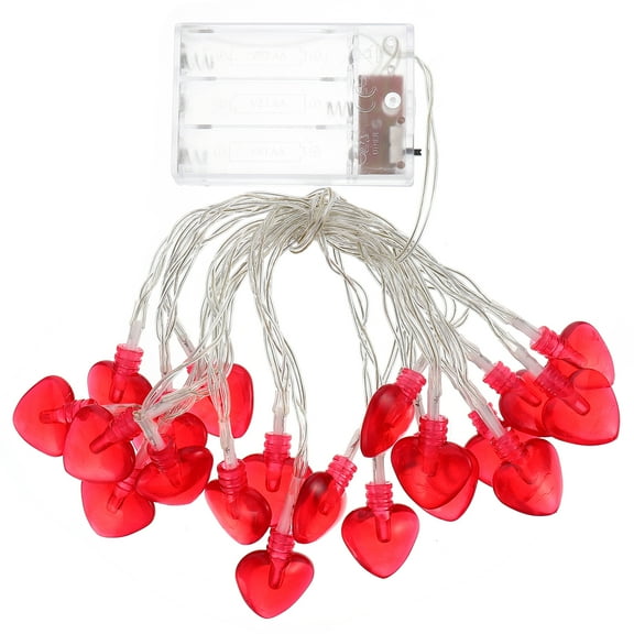 Heart Shaped LED Lights Valentine Battery Operated Mini Red