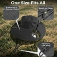 thumbnail image 7 of USB Charging Fan Hat,2-in-1 Hands-free Hat Fan with Detachable Neck, UPF 50+ Wide Brim Sun Hat,2600mAh Rechargeable Fishing Essentials for Camping Travel Delivery Outdoor-Black, 7 of 7