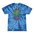 thumbnail image 1 of Wild Bobby, Colorful Rainbow Hamsa Symbol Spiritual Yoga, Pop Culture, Tie-Dye Tees, Spiral Royal, Large, 1 of 3