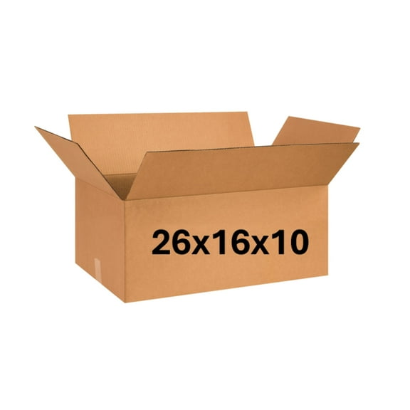 26x16x10 (200 lb strength) | SINGLE CARDBOARD BOX 26x16x10 (200 lb strength) | SINGLE CARDBOARD BOX