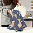 thumbnail image 5 of Coolnut Llama Kitchen Dish Towel Set of 1, Super Absorbent Soft Drying Cloth Tea Bar Towels, 28 x 18 Inch, 5 of 6