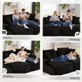 thumbnail image 4 of GNIXUU 78"Oversized Double Chaise Lounge Indoor, Corduroy Sleeper Sectional Couch, Upholstered Boneless Cloud Sofa Deep Seat, Comfy Plush Chair Bed for Living Room, 4 of 7