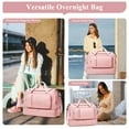 thumbnail image 7 of SYCNB Large Weekend Bag for Women, Best Weekender Travel Bag with Shoes Compartment, Duffel Tote Bag for Gym Travel Hospital, Carry-On Overnight Bag, Pink, 7 of 7
