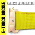 thumbnail image 4 of KJE E-Track Ratchet Straps (4 Pack) - 2" x 20' Heavy Duty Cargo Tie-Downs - 4,500LBS Capacity - for Cargo Vans, Trucks & Trailers - Standard E Track Fitting, 4 of 5