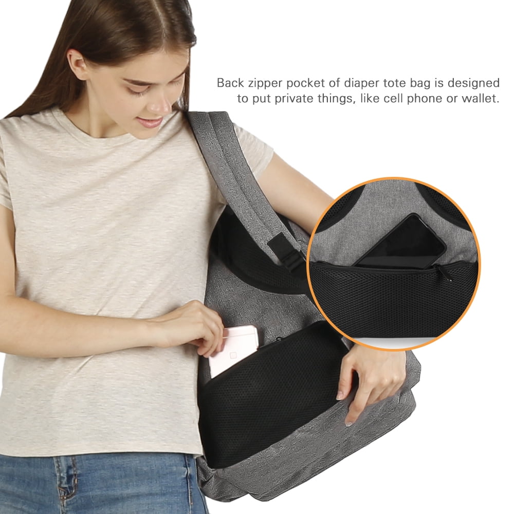 Baby Diaper Bag Tote Backpack Stroller Hanging Bag Portable Multifunction Diaper Organizer Storage Bag Mommy Bag for Outdoor Travel